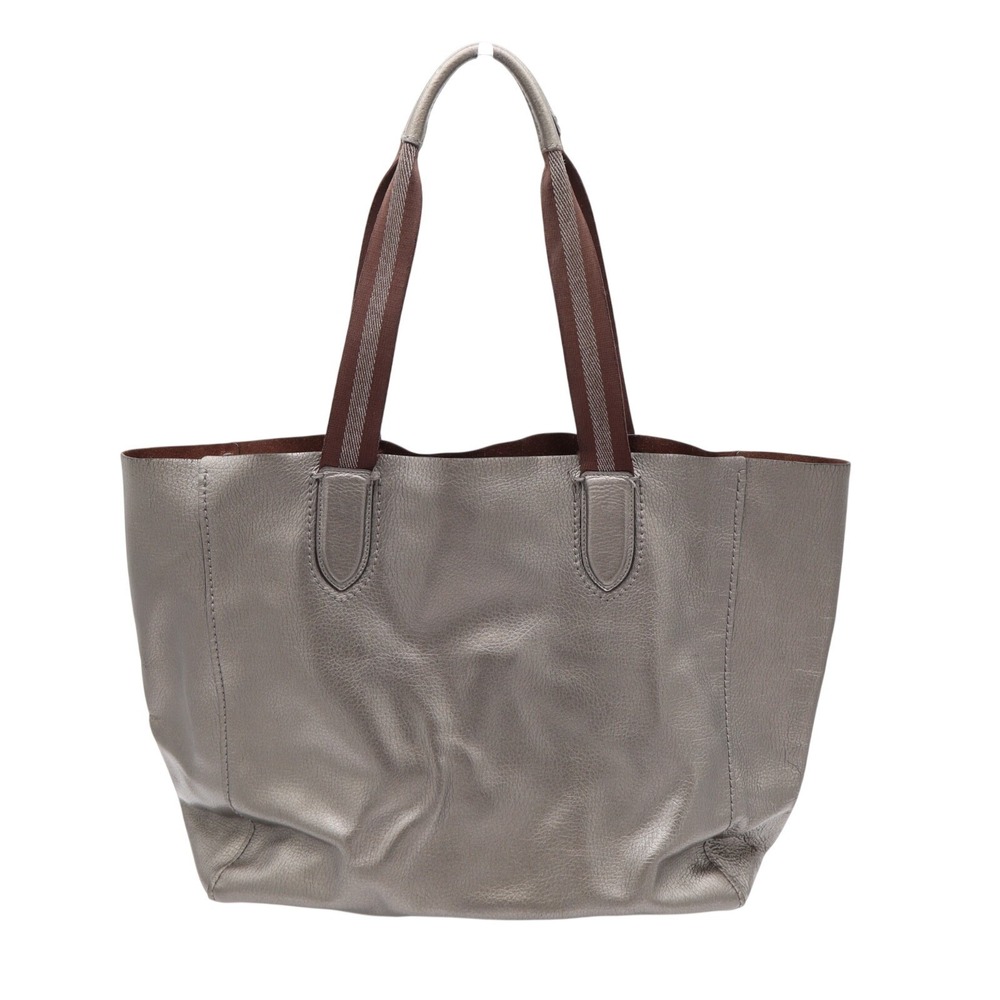 Coach Derby Handbag Womens Slate Gray Pebbled Leather Shoulder Strap Tote Bag - Picture 6 of 9